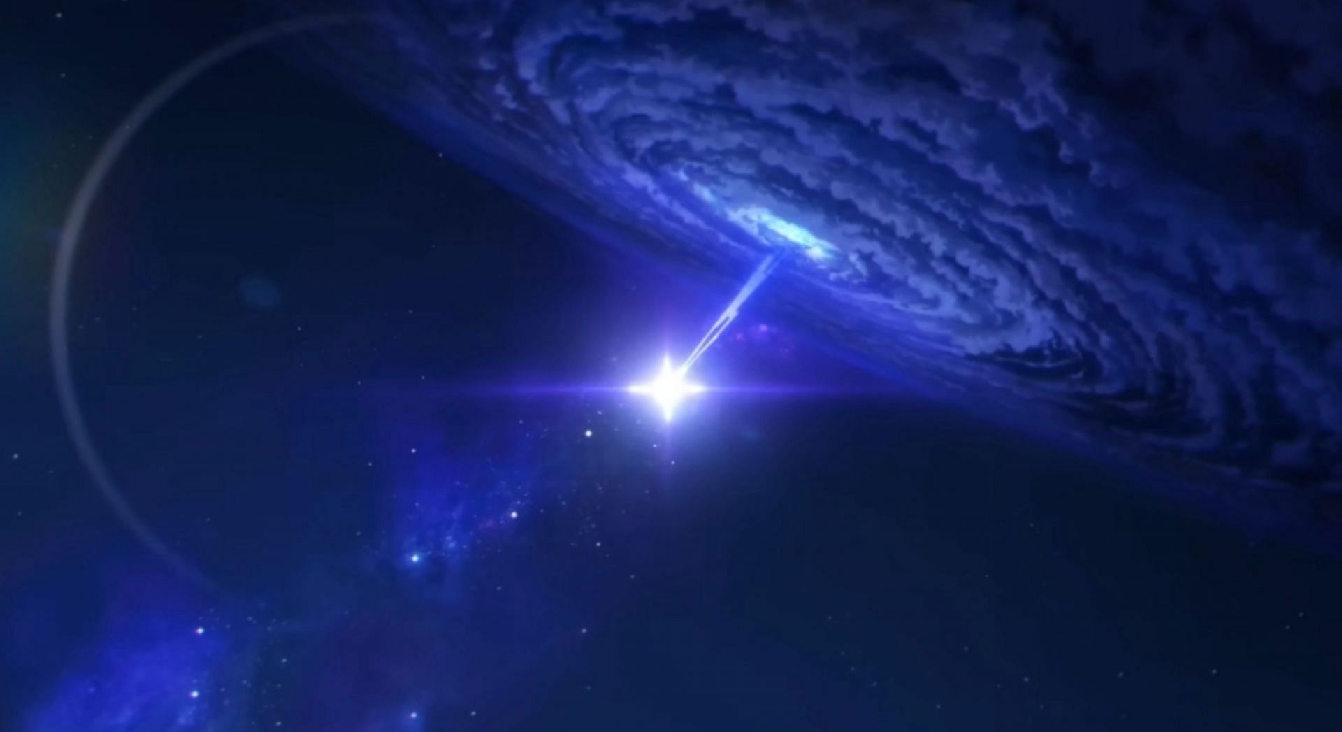 Her arrival is seen like a shooting star (Image via HoYoverse)